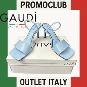 Дамски сандали Gaudì,сини,50 % естествена кожа, 50% еко кожа,височина на тока 8 см,номер 36, Италия